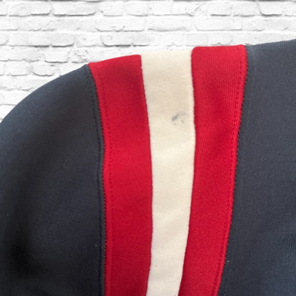 Vintage Abercrombie & Fitch Full Zip Jacket XL Red Stripe Track Style Navy - Picture 7 of 10